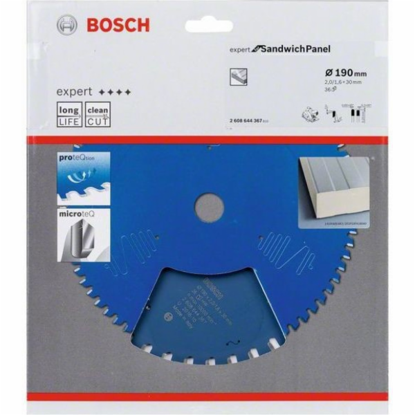 BOSCH Pilový kotouč Expert for Sandwich Panel 190x2,0/1,6...