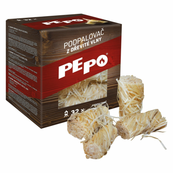 Podpalovač z dřevité vlny 32 ks PE-PO