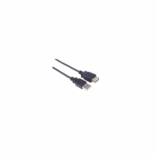 PremiumCord kabel prodlužovací USB 2.0, A-A, 0,5m, černá