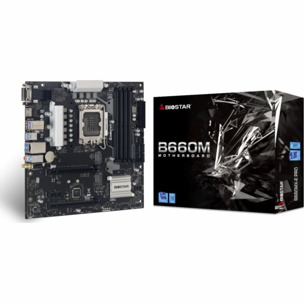 BIOSTAR MB B660 LGA1700 4xDDR4, HDMI DVI VGA 4xSATA, 2xM....
