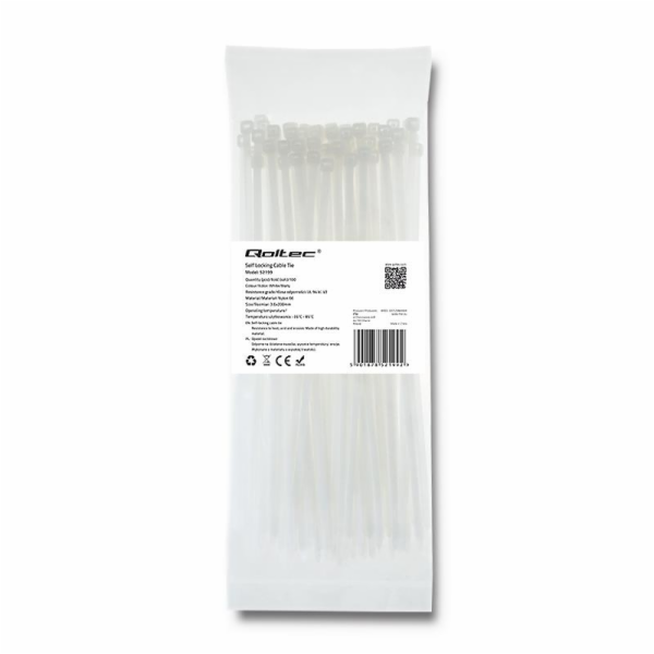 QOLTEC 52199 Qoltec kabelová spojka 3.6x200 100ks nylon U...