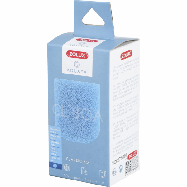 Houbová vložka Zolux ZOLUX AQUAYA Blue Foam Classic 80