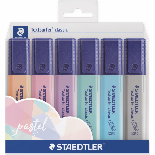 STAEDTLER 364 C - 6 ks - Světle modrá - Světle šedá - Mát...