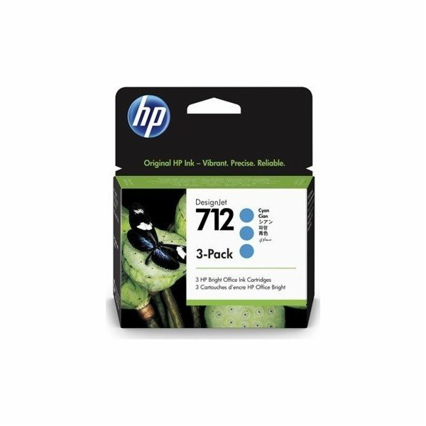 HP Ink 712 3-Pack 29ml azurový inkoust DesignJet