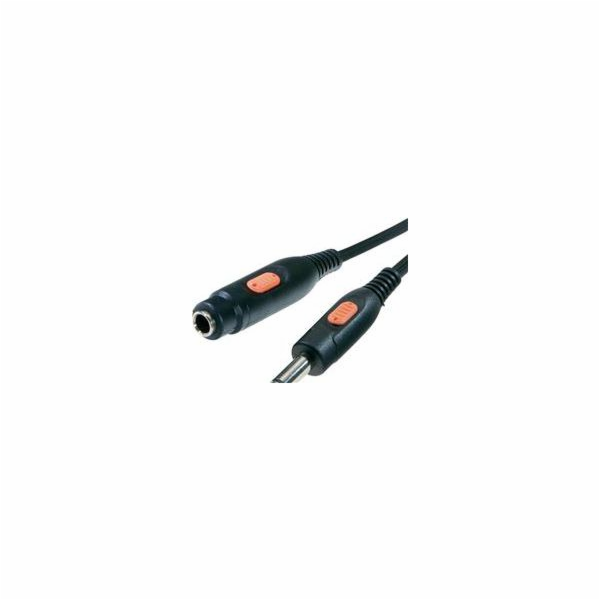 Kabel zdířka Jack 6,3mm - Jack 6,3mm 5m černá