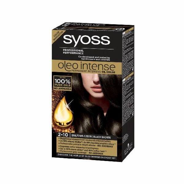 Syoss Oleo 2-10 barva na vlasy hnědá černá