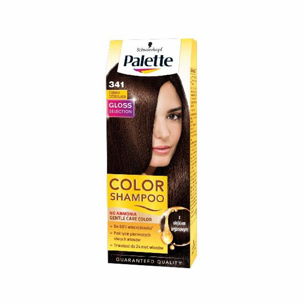Paletka Color Shampoo Barvení č. 341 Hořká čokoláda
