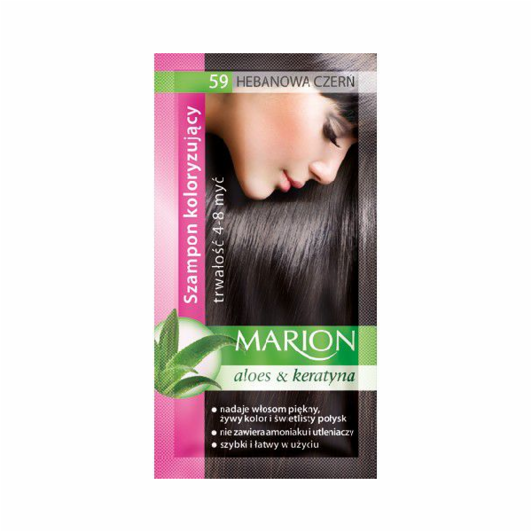 Marion Shampoo barvení 4-8 mytí č. 59 ebenově černá 40 ml