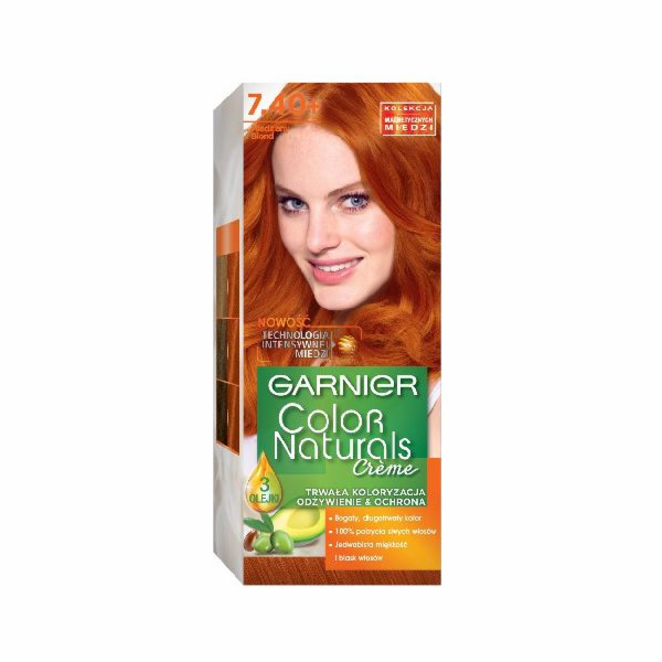 Krémové barvivo Garnier Color Naturals č. 7.40 Měděná blond