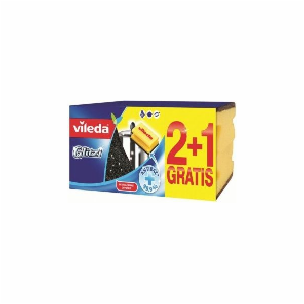 Houbička na nádobí Vileda GLITZI 2+1 ks