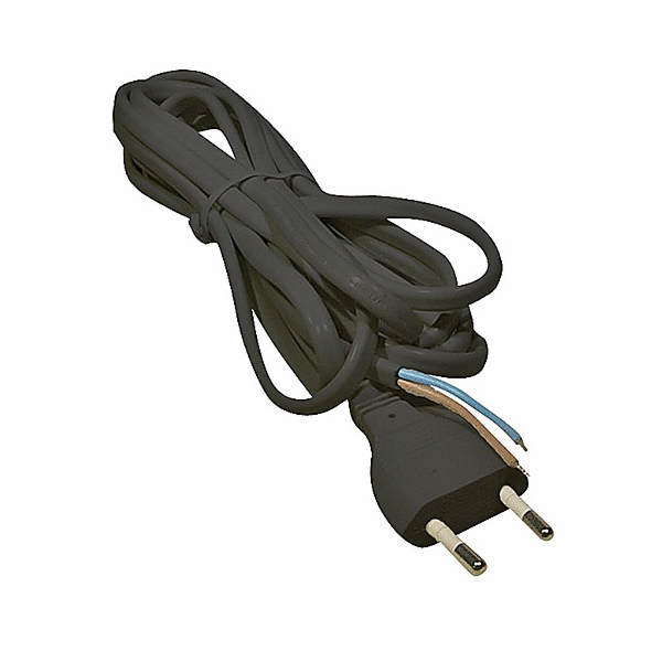 Flexo šňůra PVC 2× 0,75mm2, 2m, černá