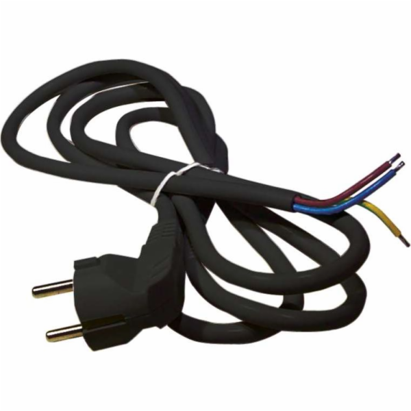 Flexo šňůra PVC 3× 1,5mm2, 5m, černá