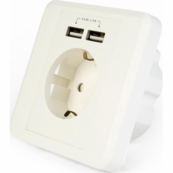 GEMBIRD EG-ACU2A2-01 Energenie AC wall socket with 2 port...