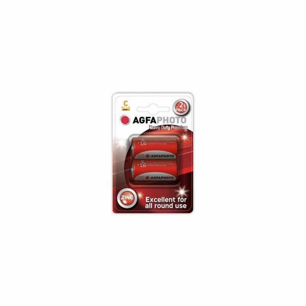 AgfaPhoto zinková baterie 1.5V, R14/C, 2ks 