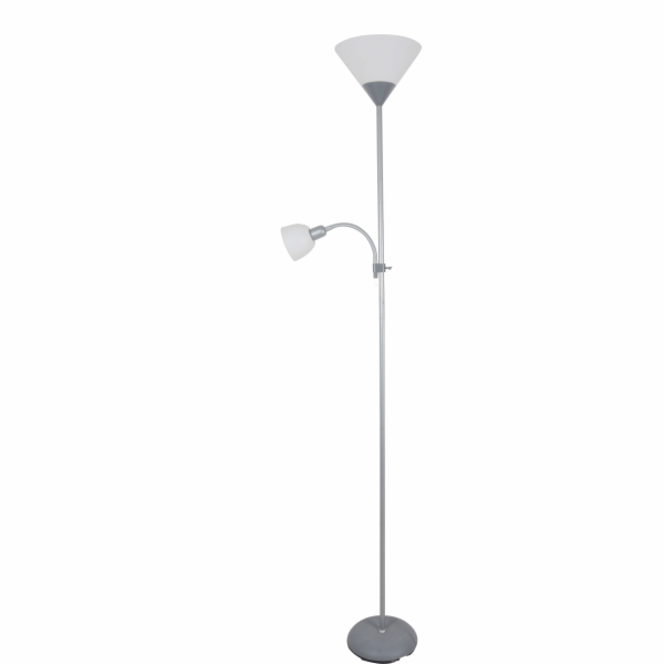 Platinet PFLF066GR podlahová lampa E27 + E14, šedá