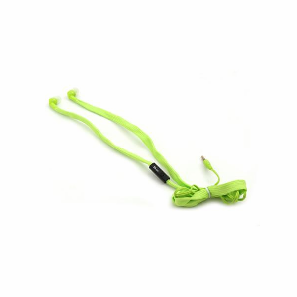 PLATINET FREESTYLE SHOELACE sluchátka s mikrofonem, zelená