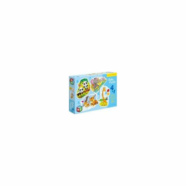 Dětské puzzle 4v1 Divoká zvířata