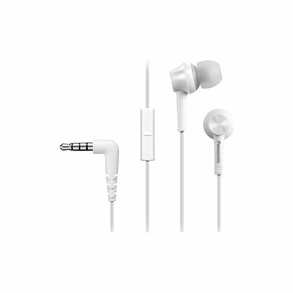 Panasonic RP-TCM115E-W, drátové sluchátka, do uší, 3,5mm ...