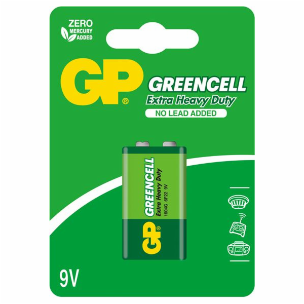 GP Greencell 9V 1012511000 Baterie 6F22 (9V) Zn-Cl GP Gre...