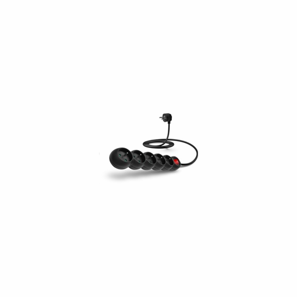CONNECT IT prodlužovací kabel 230 V, 5 zásuvek, 2 m, s vy...