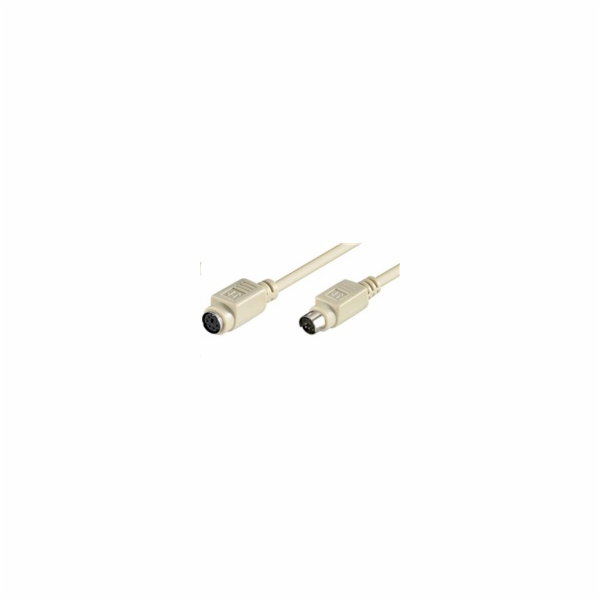 PREMIUMCORD Prodlužovací kabel PS/2(M) - PS/2(F) 3m (k PS...