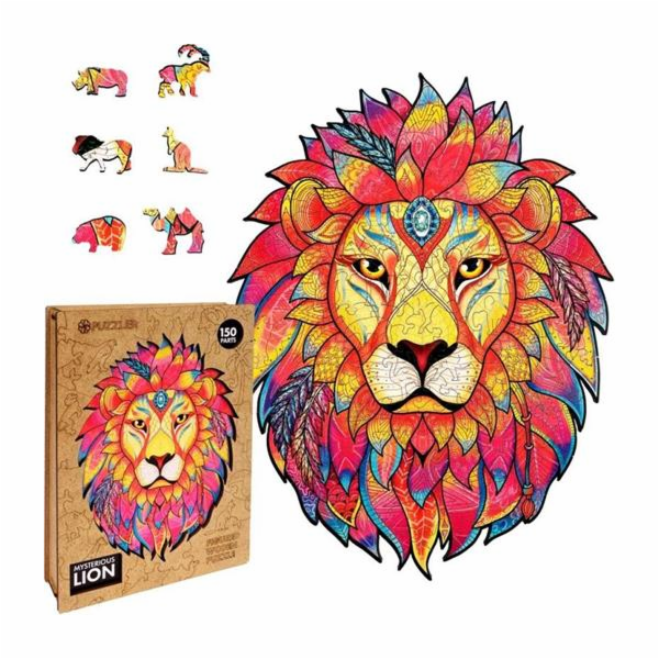 Puzzle Puzzler dřevěné, barevné - Legendární lev