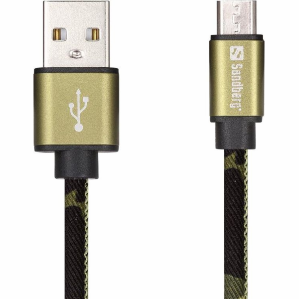 Sandberg 441-15 MicroUSB Green Camouflage 1m