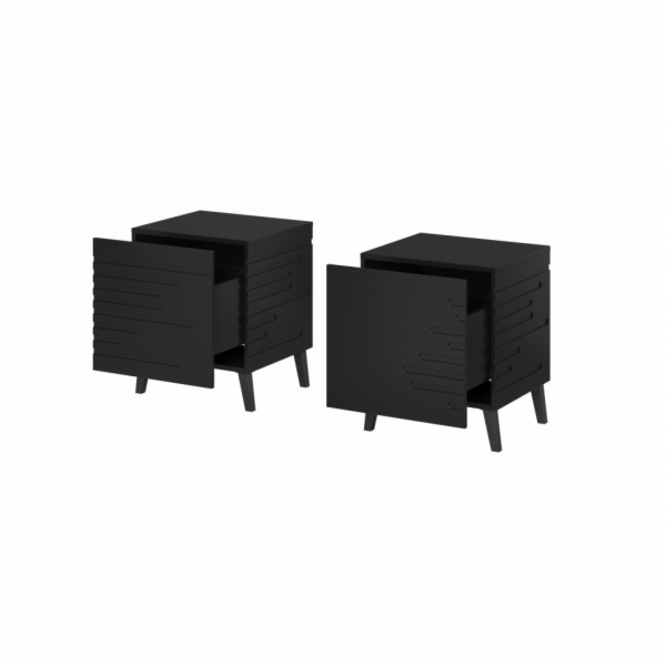 Cama MEBLE NOVA SZF CZ noční stolek matně černý 2ks
