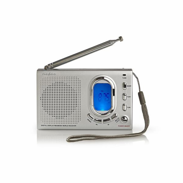 NEDIS přenosné rádio/ AM/ FM/ SW/ napájení z baterie/ síť...