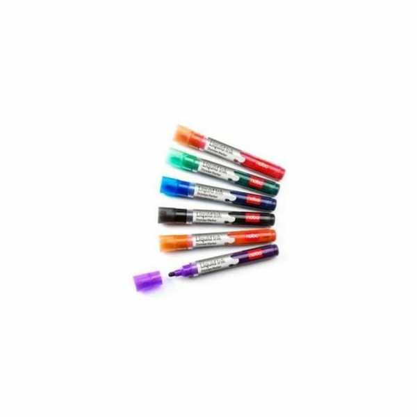 Popisovač NOBO 3-in-1 LIQUID INK tenký, mix