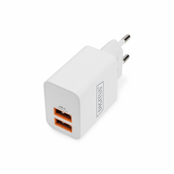 DIGITUS USB nabíječka 2x USB-A, 15,5W