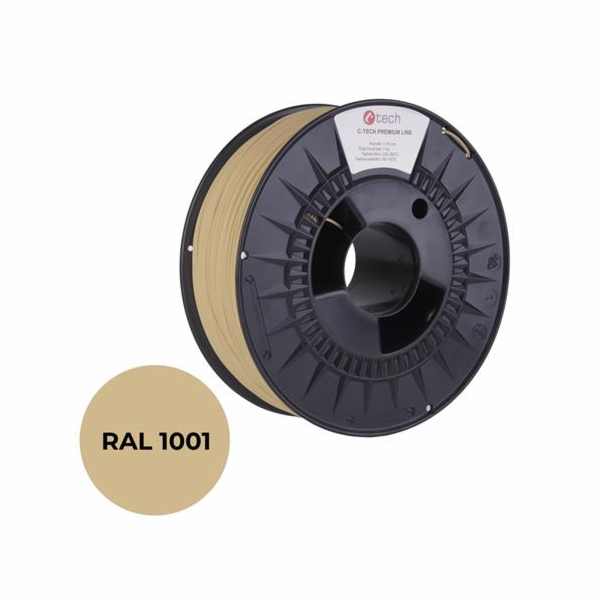 C-TECH Tisková struna (filament) PREMIUM LINE, PLA, béžov...