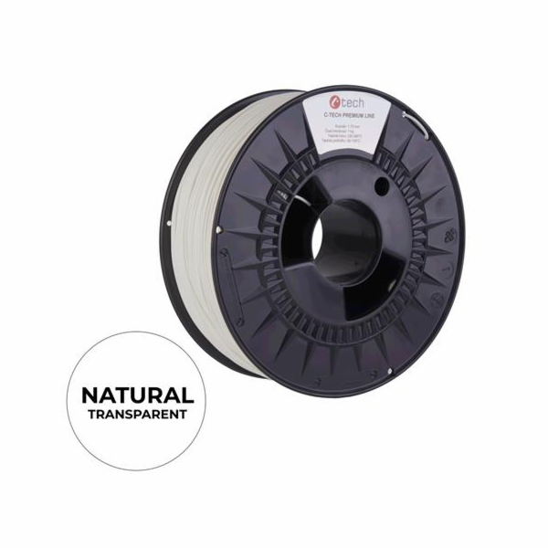 C-TECH Tisková struna (filament) PREMIUM LINE, PLA, natur...