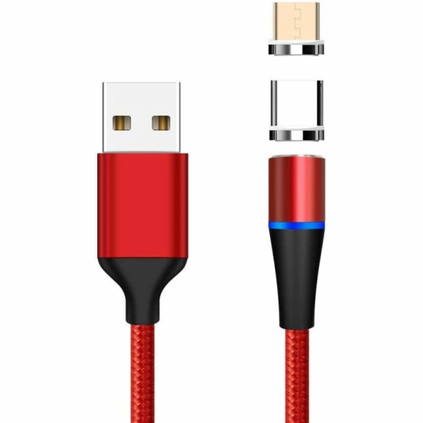 PREMIUMCORD Magnetický micro USB a USB-C nabíjecí a datov...