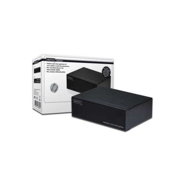 Digitus Video rozbočovač 1 PC, 4 monitory 350 MHz, HDSUB ...