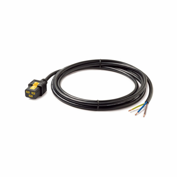 Power Cord, Locking C19 to Rewireable, 3.0m
