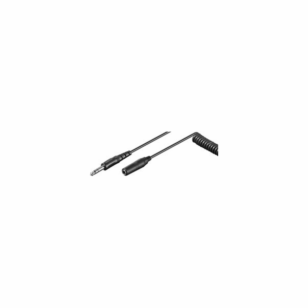 PREMIUMCORD Kabel prodlužovací audio Jack 6,3mm M/F spirá...