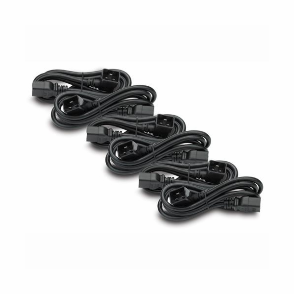 APC Power Cord Kit (6 ks), C19 to C20 (90 degree), 0.6m