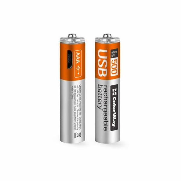 Colorway nabíjecí baterie AAA 400mAh/ micro USB/ 1.5V/ 2k...