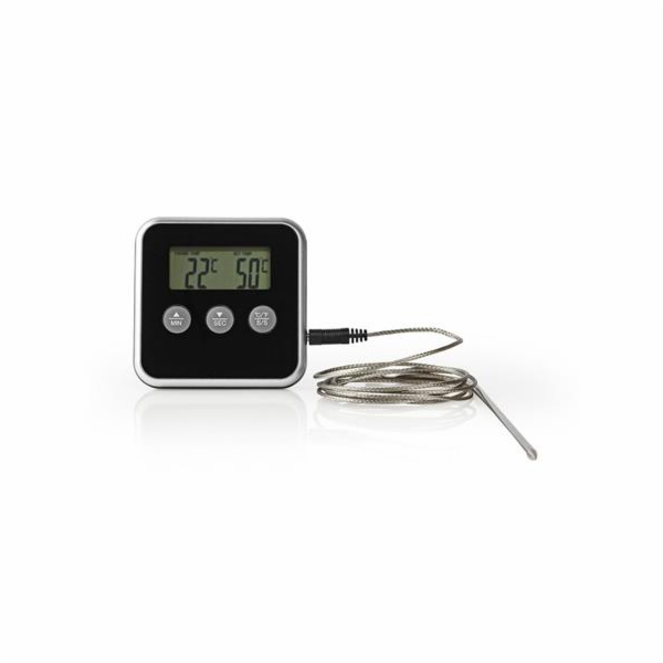 NEDIS teploměr na maso/ časoměřič/ LCD display/ 0 - 250 °...