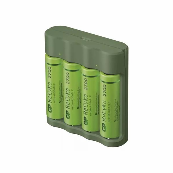 GP Everyday B421 nabíječka, USB, 6 hod. + 4x AA Recyko+ 2700