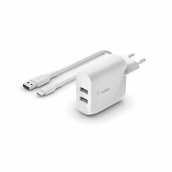 Belkin BOOST CHARGE™ Duální 24W USB-A nástěnná nabíječka ...