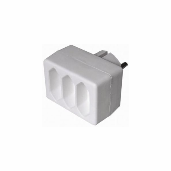 Solight rozbočka, 3x 2,5A, bílá - P81