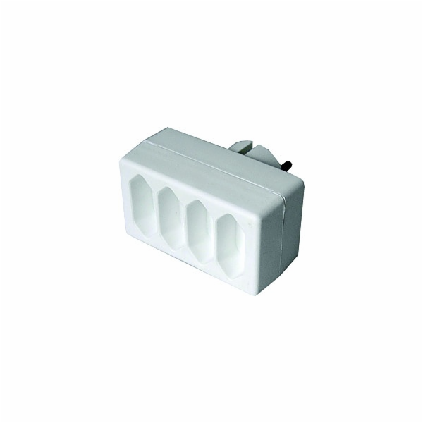 Solight rozbočka, 4x 2,5A, bílá - P82
