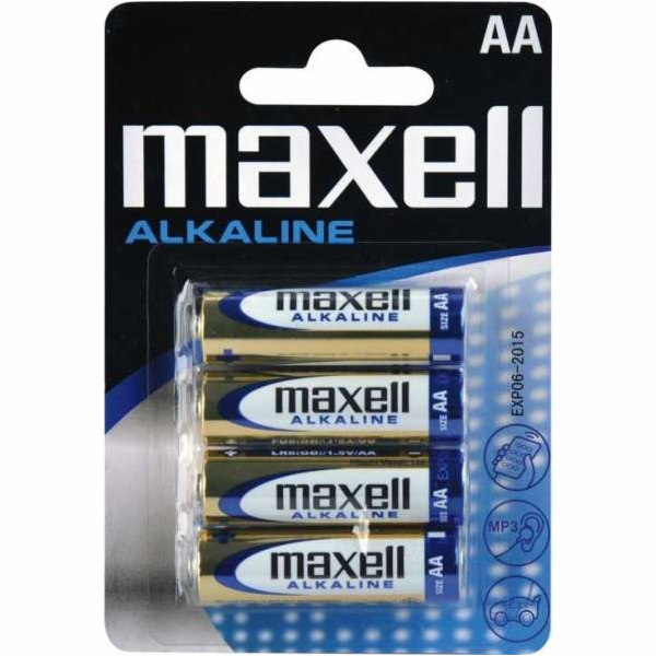 Baterie MAXELL alk. AA/R06, Blistr(4), LR06-4BP