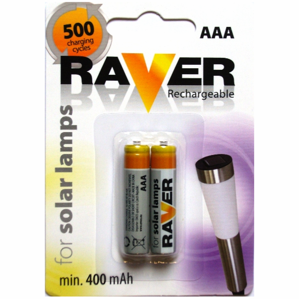 Batéria RAVER SOLAR HR03, nabíjateľná batéria, 400 mAh, b...