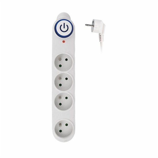 Solight přepěťová ochrana, 150J, 4 zásuvky, 1,5m, bílá - ...