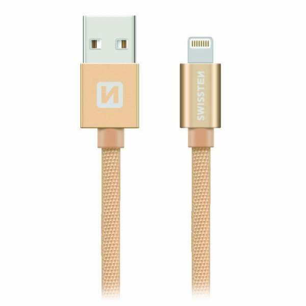 Swissten&nbsp;Datový&nbsp;Kabel&nbsp;Textile&nbsp;Usb&nbsp;/&nbsp;Lightning&nbsp;Mfi&nbsp;2,0&nbsp;M&nbsp;Z...
