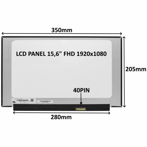 Sil LCD PANEL 15,6 FHD 1920x1080 40PIN MATNÝ IPS 144HZ / ...
