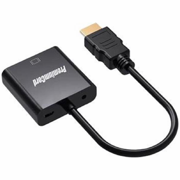 PremiumCord převodník HDMI na VGA se zvukem 3,5mm stereo ...